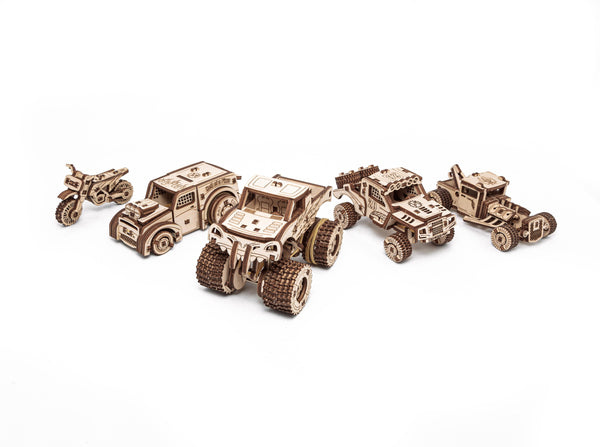 Set avtomobilov 3D lesena sestavljanke