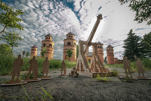 Trebušet lesena 3D sestavljanka