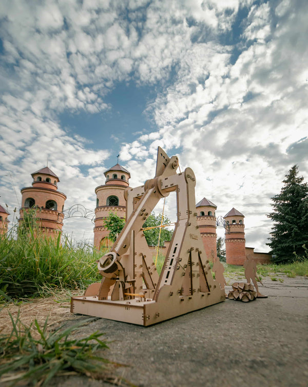 Trebušet lesena 3D sestavljanka