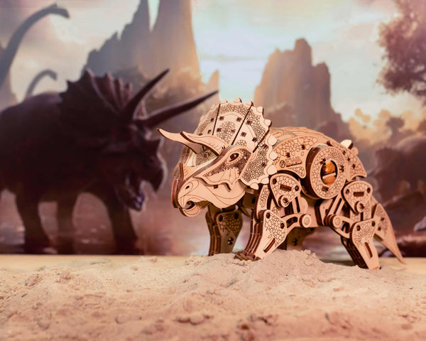 Triceratops lesena 3D sestavljanka